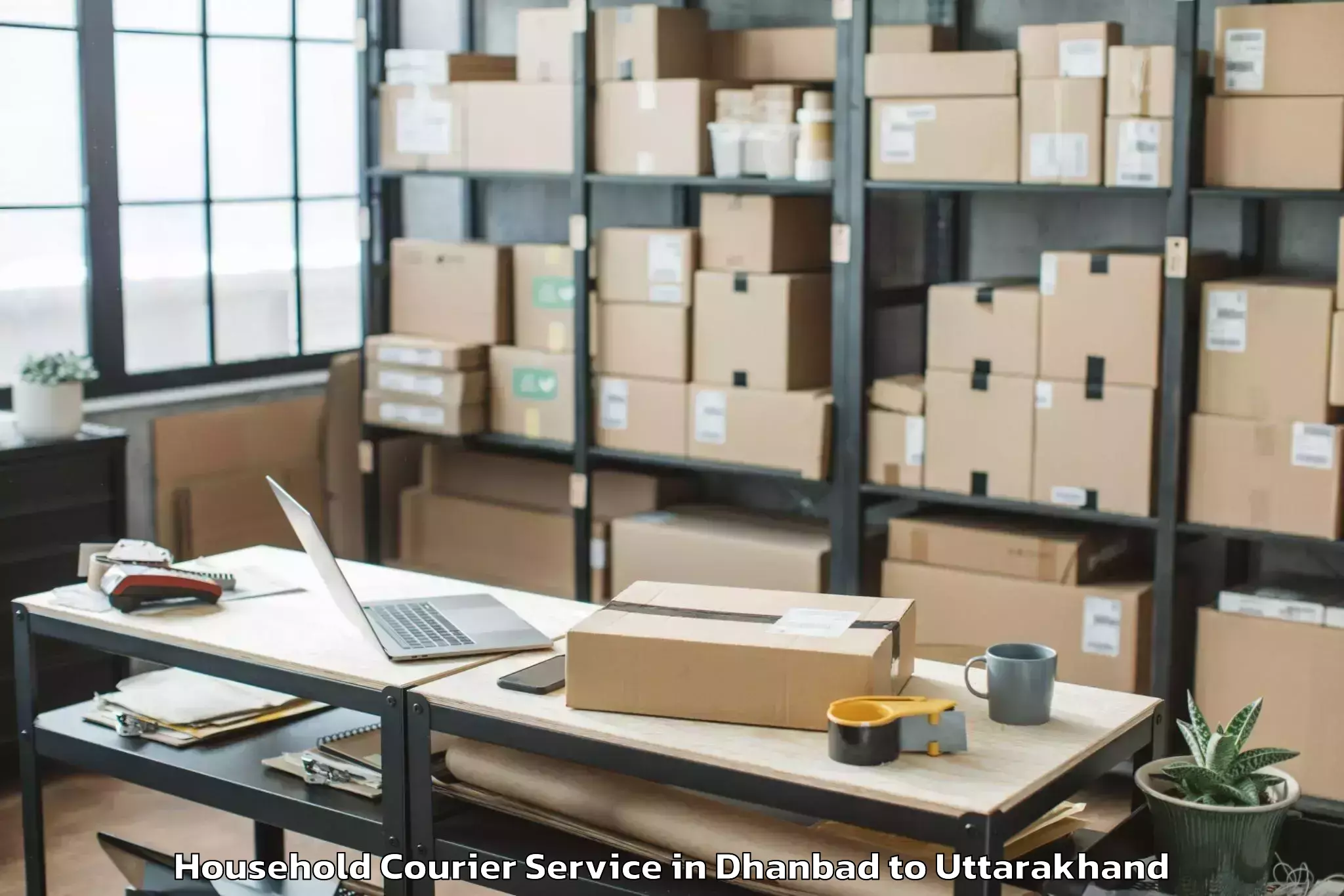 Book Dhanbad to Mussoorie Household Courier Online